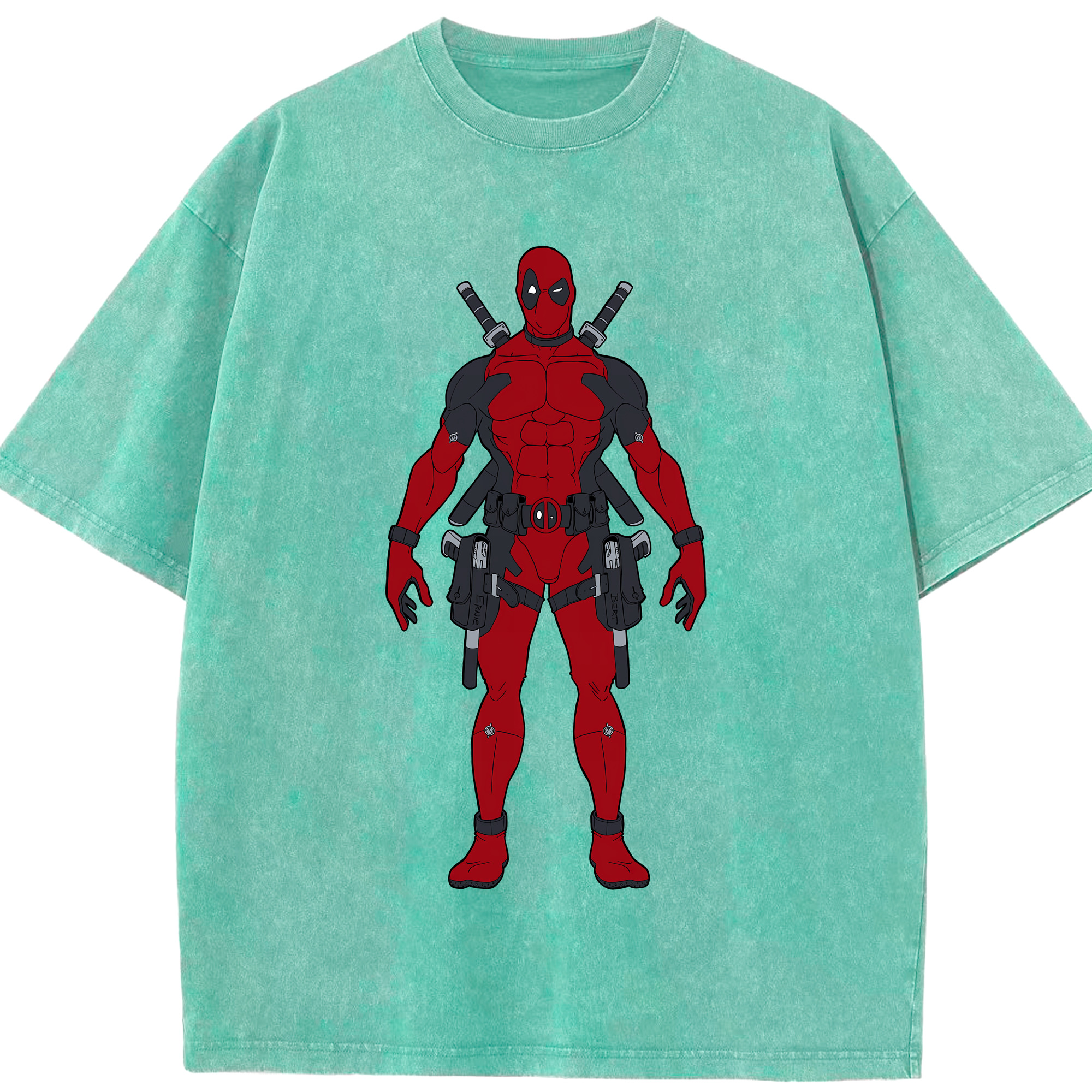 （画像用） Deadpool デッドプール 綿100% ヴィンテージ風 半袖Tシャツ（フロントプリント）